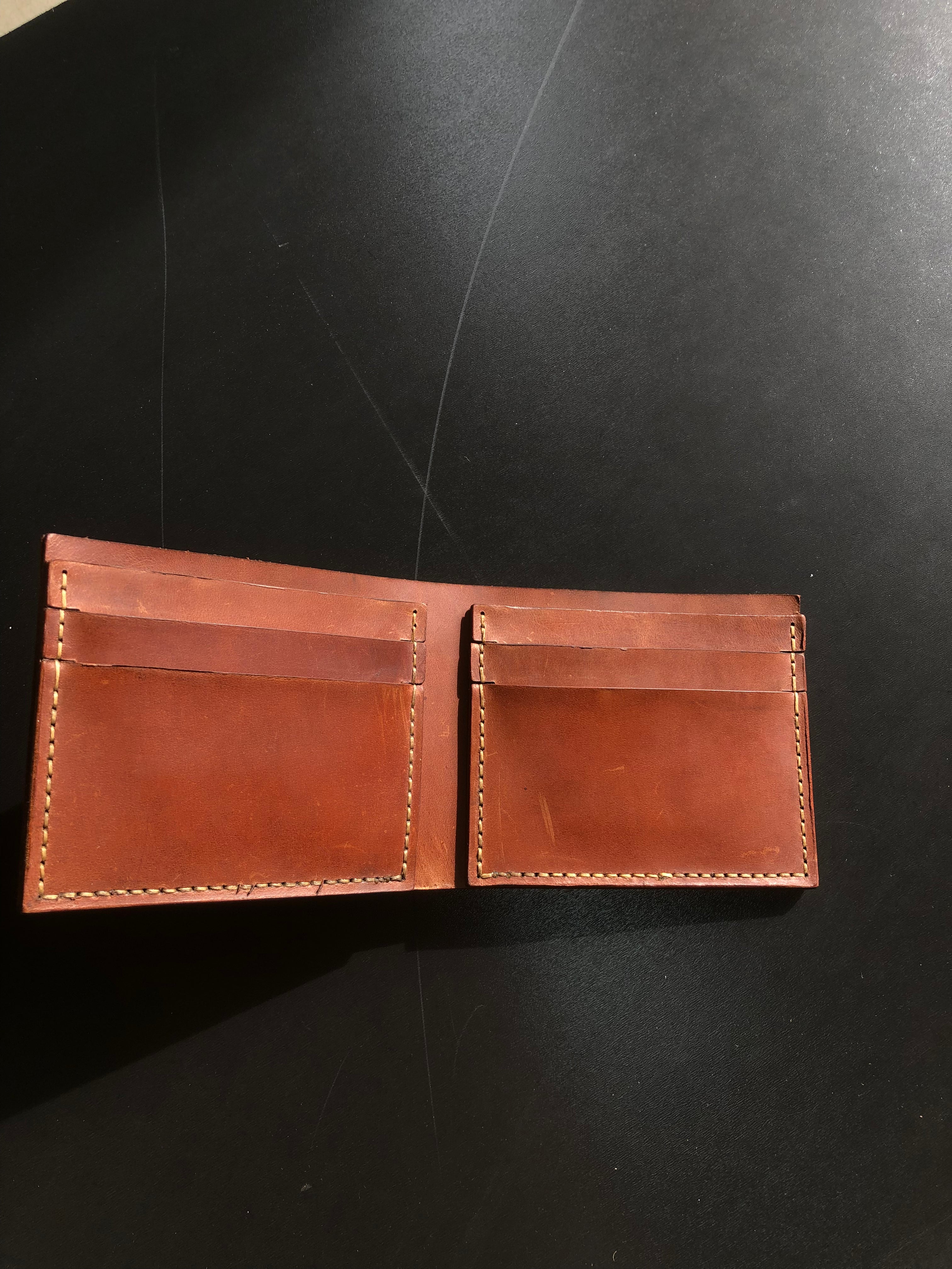 El Yapımı Hakiki Deri Cüzdan