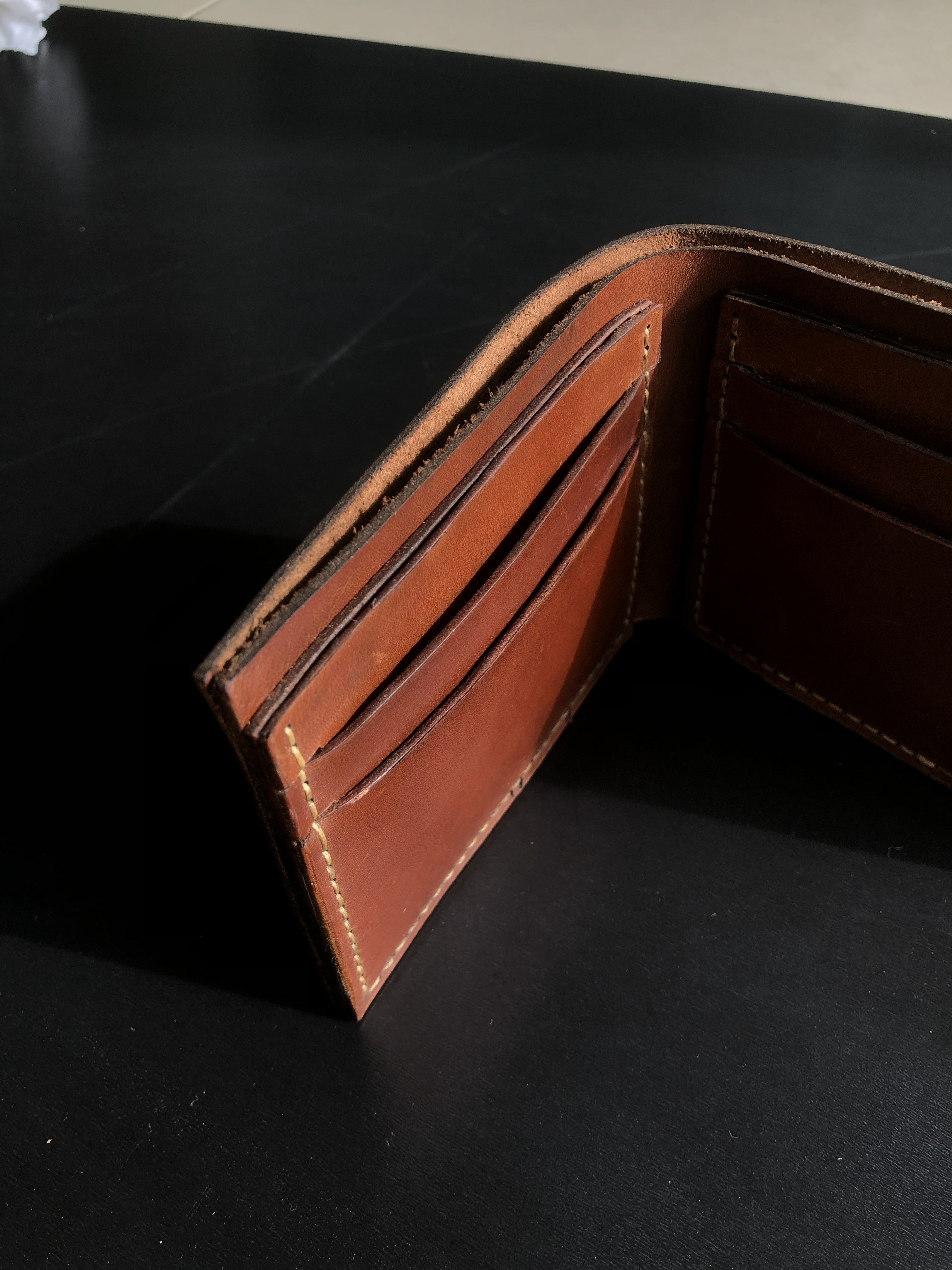 El Yapımı Hakiki Deri Cüzdan