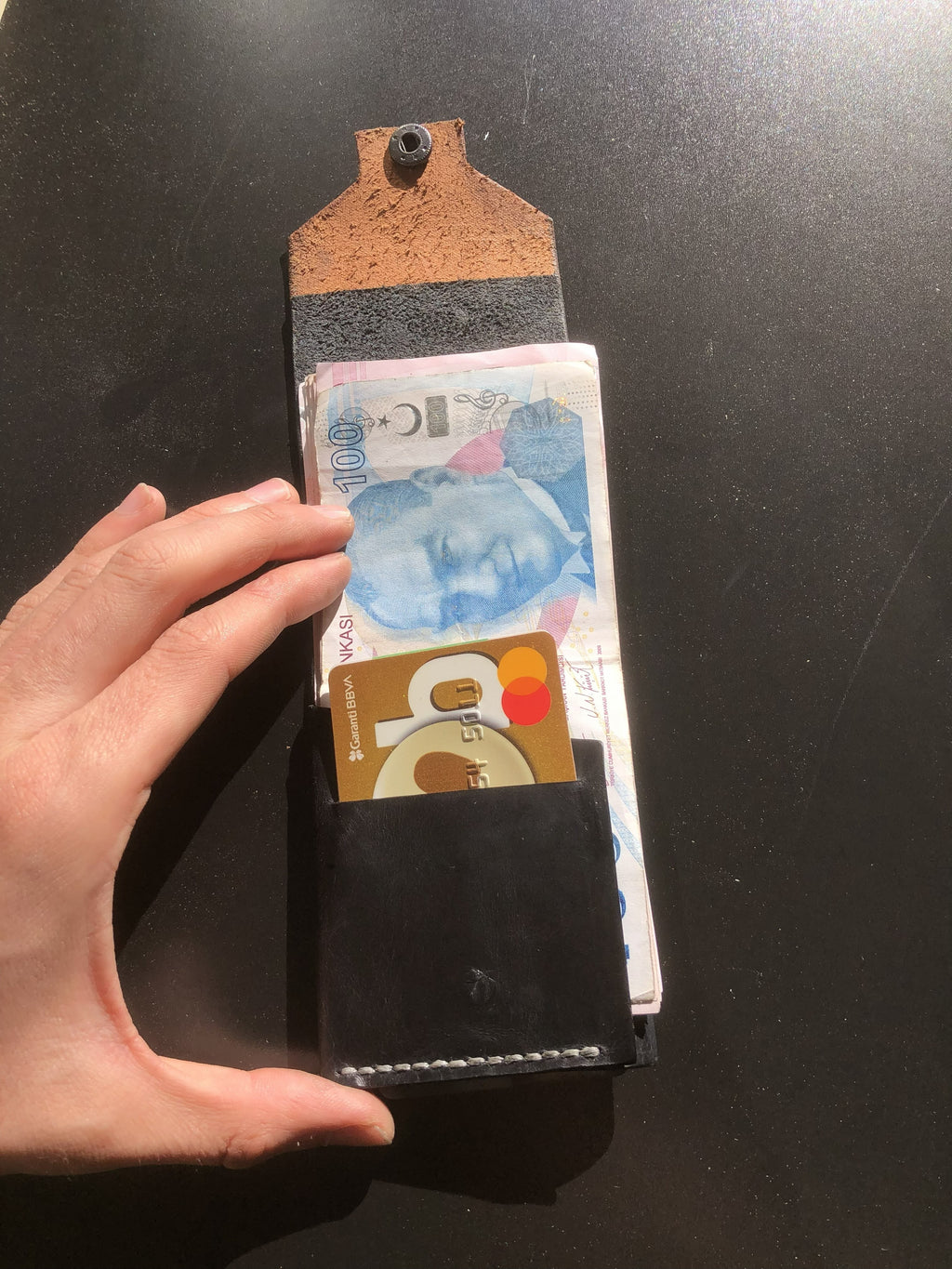 El Yapımı Dikey Cüzdan (Çok Kartlı)