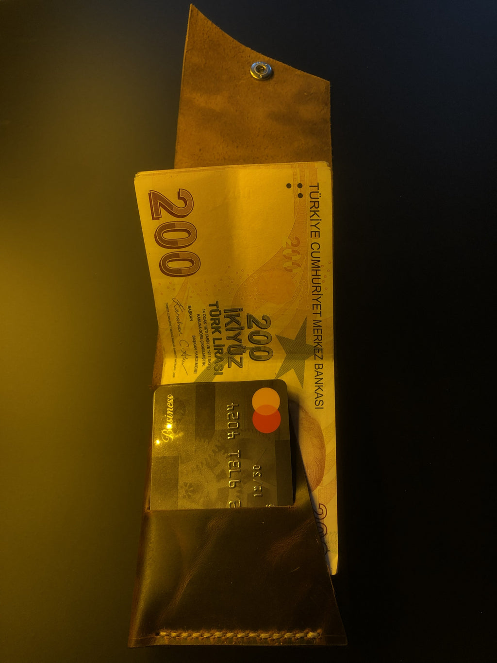 Handmade Vertical Wallet (Crazy Leather)