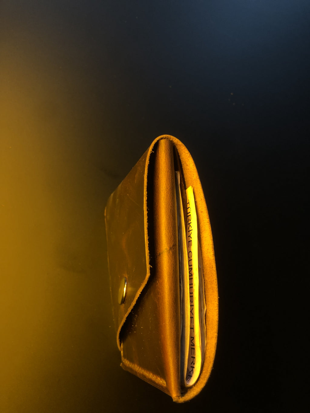 Handmade Vertical Wallet (Crazy Leather)