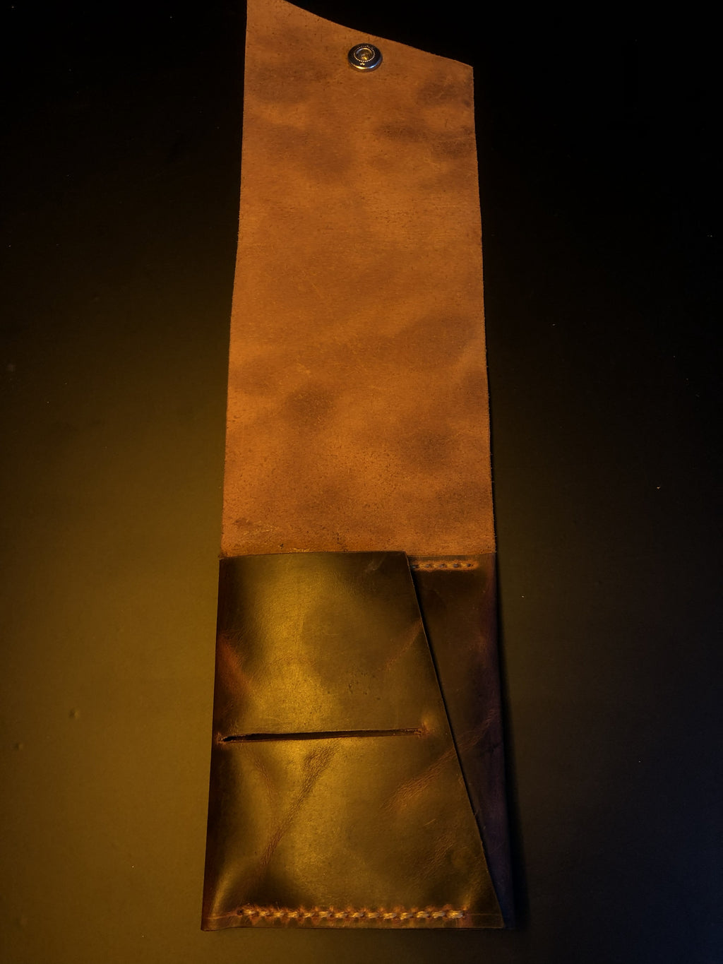 Handmade Vertical Wallet (Crazy Leather)